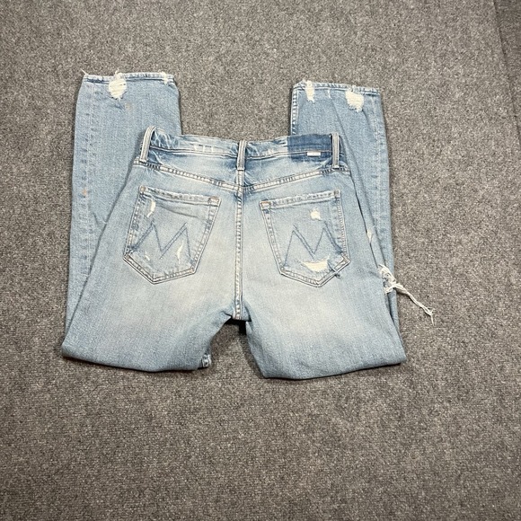 Mother Superior The Tomcat Women's Jeans Distressed Washed Blue Denim Sz 28 - Picture 3 of 15